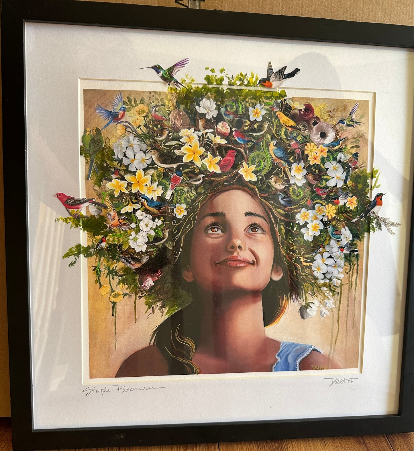 16x16 Embellished, Matted and FRAMED